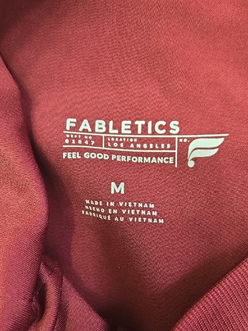 Fabletics Burgundy Drawstring Cargo Joggers - Picture 3 of 3